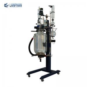 China High Speed Laboratory Glass Reactor Big Jacketed Heating Cooling Double Layer Stirred Tank supplier