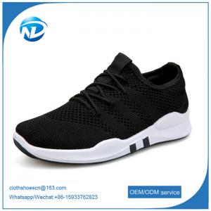factory price cheap shoes 2019 New Design Lace-up Textile Fabric Men Sport Running Shoes