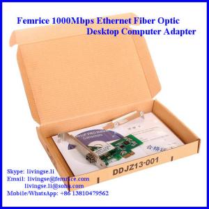 China Femrice 1000Mbps Ethernet Single Port Desktop Computer Network Card/Adapter, FMI210-SFP supplier