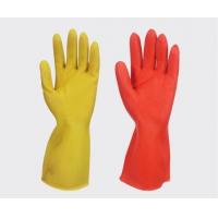 China Solvent Resistance Latex Household Glove Waterproof  Flocked Lining Latex Free Gloves on sale