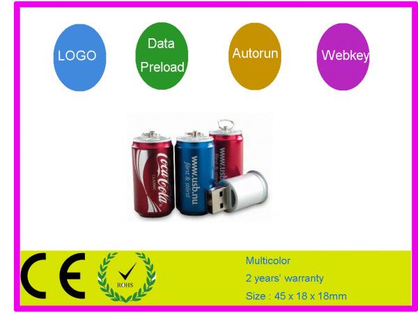 Coca cola bottle shape 1G 2G 4G 16G 32G Customized USB Flash Drive AT-308