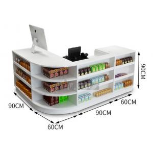 China Modern Supermarket Checkout Counter 600×600×850mm Size MDF Boards Material supplier