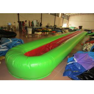 Inflatable Water Playground , Long Stripes Inflatable Single Water Slide 12 X 1.6m