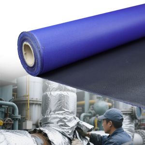 China Industrial Splash Proof PU Coated Fiberglass Fabric with 1800C Temperature Resistance and 1m/1.3m/1.5m/1.52m/1.55m Width wholesale