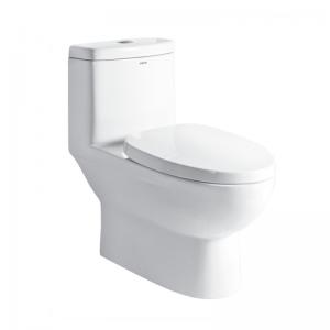 China Chair Height Elongated One Piece Toilets With Soft Seat Washdown Flushing supplier