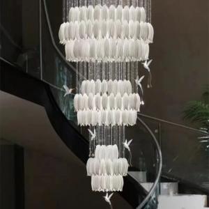 Crystal Glass Luxury Staircase Chandelier Lighting Solution