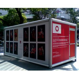 China Foldable Charity Container Exhibitions - Galvanized Steel Sturcture, Red Paint supplier