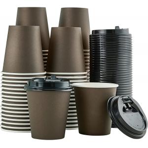 Double Wall Paper Coffee Cup Disposable Biodegradable Non Smell With Lids