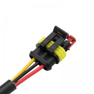 Waterproof OBD Interface Low Voltage Wire 300mm Length For Xenon Lamp