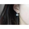 China Japan Imported High Quality Silver And 14K Gold Allergy Free Earring Studs Simple Long Earrings wholesale