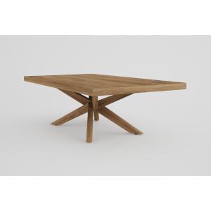 Solid Oak Wood Scandinavian Dining Table Rectangular Dining Table Set