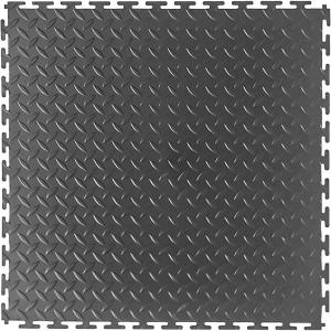 China Garage Floor 18 X 18 Inch Square Rubber Diamond Plate Interlocking Floor Tiles For Home Gym supplier