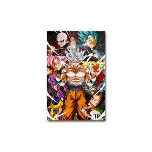 PET Lenticular Flip 3D Lenticular Triple Transition Dragon Ball Goku Anime Poster For Wall Art Poster