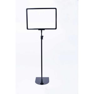 China Plastic Advertising Display Snap Frame / Poster Board Stand With Metal Base supplier