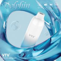 China Dual Mesh Coil VTV Dolphin 5000 Puffs Disposable Vape E Cigarettes 1.0ohm fashionable disposable on sale