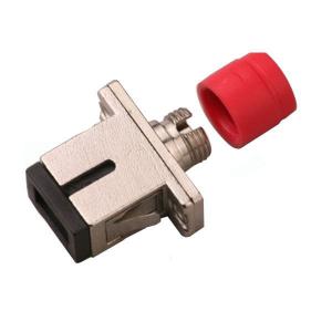 ISO9001:2008 Red Hat SC / Female To FC / Male Hybrid Fiber Optic Adaptor