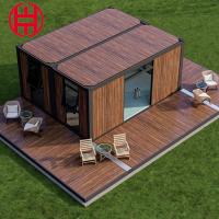 China 20ft Wooden Log Cabin Prefab Luxury Prefab Modular Prefabricated Home Customized Color on sale