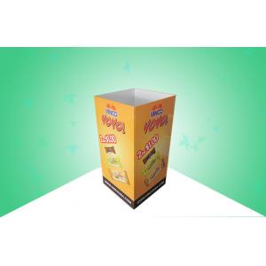Popular Retail Dump Bins Cardboard Promoting Cookies , Easy Assemble