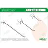 China 18&quot; Sloping J Arm Retail Display Hooks , Chrome Slot System / Pegboard Hook wholesale