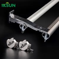 China 6063 Aluminum Curtain Poles Classic Silver Living Room Curtain Track on sale