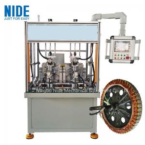 China Automatic E Bike Hub Motor Winding Machine With 2 Station Flyer Coil Wider supplier