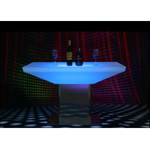 Glowing Illuminated Bar Tables 15 Colors Metal Stand 12 Months Warranty