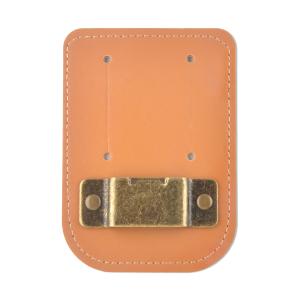 China Durable Metal Real Leather Measure Holder Tape For Belt Measuring Tape Holster Bronze Color supplier