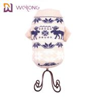 China Fall And Winter Snowflake Argyle Knitted Dog Sweater Customized on sale