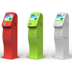 Multi Functional Card Dispenser Kiosk , Prepaid Card Kiosk White / Red Color