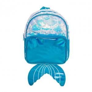 China Customized Logo Waterproof Mermaid Blue Duffel Bags Kids School Bags Backpack supplier
