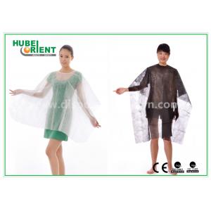China Polypropylene Soft Disposable Nonwoven Hair Cutting Cape with Velcro Closure supplier