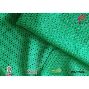 China Lime Green Dull Sports Mesh Fabric 100 Polyester Moisture Wicking Fabric  5*1 Design supplier