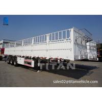 China 3 axle fence livestock semi truck trailer for sale TITAN VEHICLE on sale