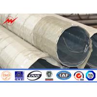 China 60ft 65ft Bitumen Burial Type Galvanised Steel Tubular Pole For Transmission for sale