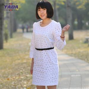 China Ladies long sleeves embroidery dress casual wear latest ladies office dresses women party supplier