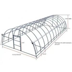 PE Plastic Film Poly Tunnel Greenhouse Single Span For Tomato Vegetable Flower