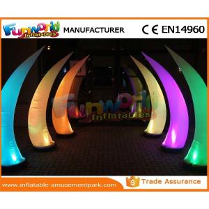 China PVC Coated Nylon / PVC Tarpaulin Inflatable Lighting Decoration Cone For Backyard supplier