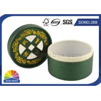 China Gold Stamping Die Cut Lid Round Paper Tubes Packaging with Textured Liner Paper on sale