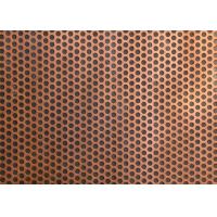 China Fancy Pattern Design Perforated Copper Sheet Various Hole Sizes on sale