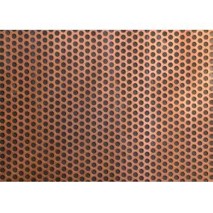 Fancy Pattern Design Perforated Copper Sheet Various Hole Sizes