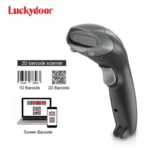 1D And 2D Corded Barcode Reader Fast Scanning Handheld QR Code Scanner With Stand