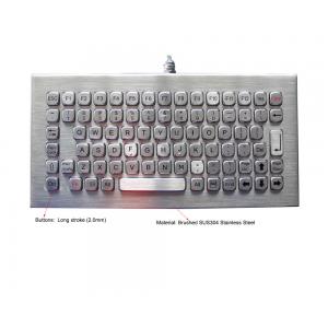 China Brushed Stainless Steel Ruggedized Keyboard IP68 Vandal Resistant supplier
