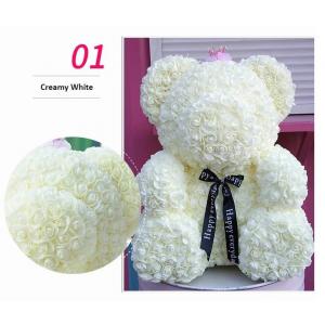 China Preserved Flower Rose Teddy Bear PE for Valentines Day Gifts  Factory Price Artificial Flower Gaint Teddy Bear supplier