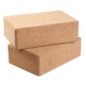 Non Slip Eco Wooden Yoga Brick High Density Cork Blocks 2 Pack