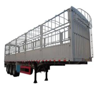 Side Wall 3Axle 40T Load  Fence Cargo Semi Trailer  Enclosed Pickup Truck Trailer For Live Stock Cattle Transport