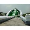 Giant Green Exciting Trippo Inflatable Water Slide With 3 Lane For Adult