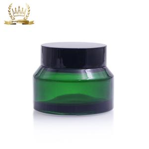 China Custom Cosmetic Set Slant Shoulder Glass Bottle Jar Cosmetic Packaging Container supplier