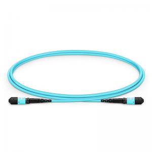 Aqua 1m MPO MPO Type OFNP fiber optic trunk cable OM3 Multimode