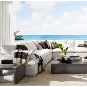 Modern Fashion Outdoor Leisure Home Furniture Straight L Shape Sofa Set