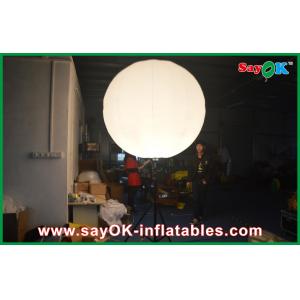 Outdoor Event Inflatable Lighting Decoration , White Stand Inflatable Balloon With Tripod